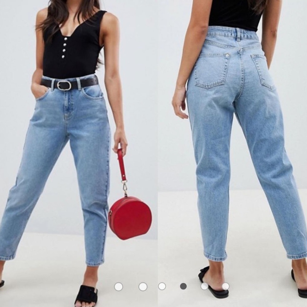 Miss Selfridge Petite High Rise Mom Jeans